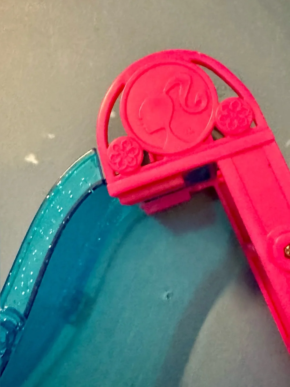 Barbie Pink and Teal Doll Slide Accessory